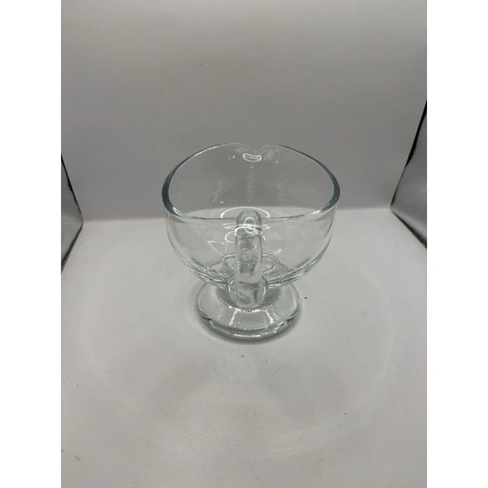Vintage Williams Sonoma heavy Blown glass Gravy sauce Bowl boat Poland BxA EUC
